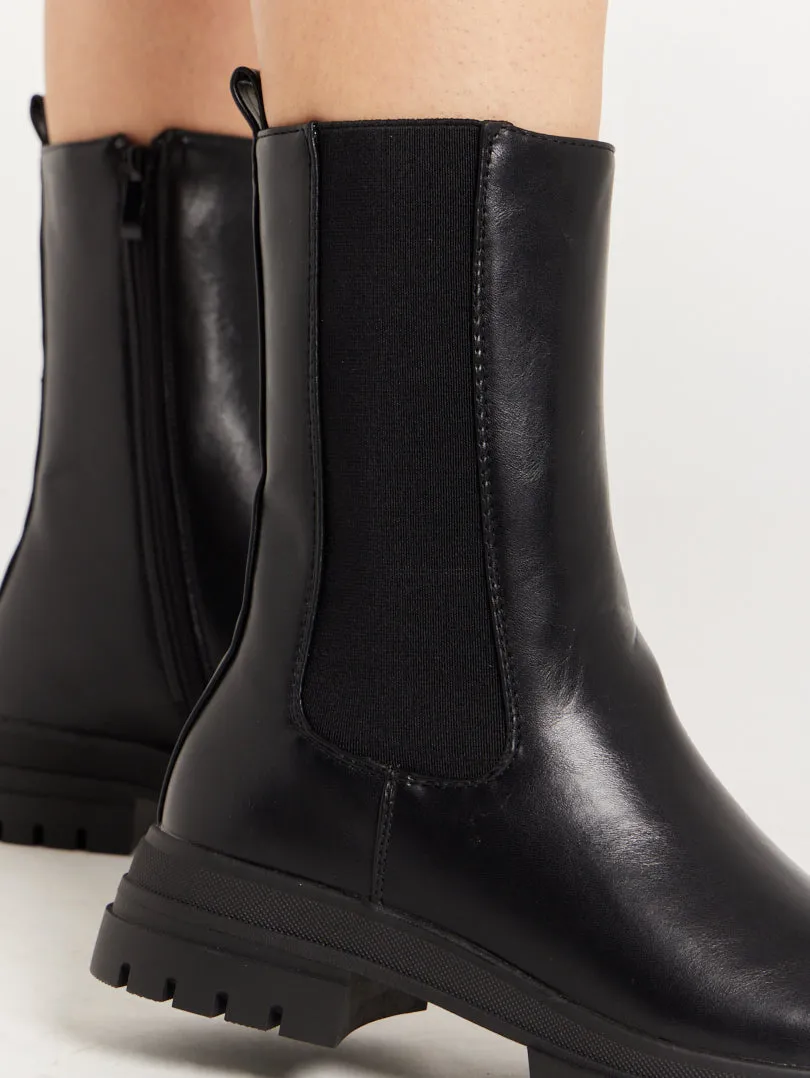 Bottines mi hautes beiges