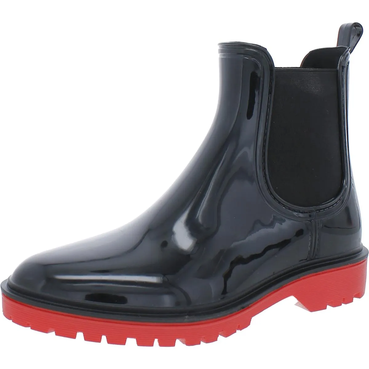 INC Womens Rylien Patent Pull On Rain Boots