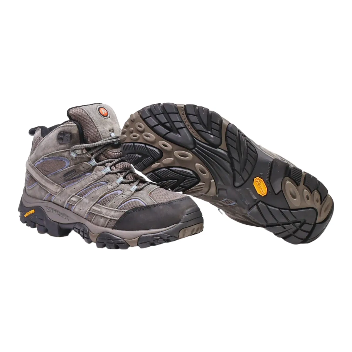 MERRELL Hiking Boots Grey Leather Womens UK 9.5